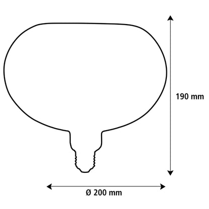 LED Floating Oval E200 Smokey Gray E27